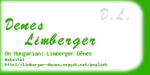 denes limberger business card